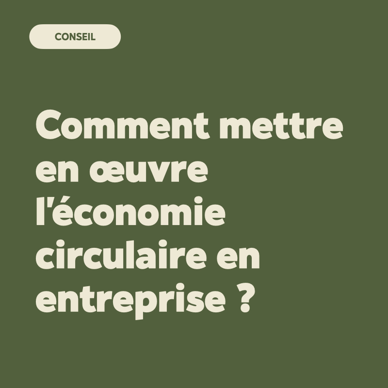 économie circulaire étapes